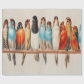 Een vogelbaard cadeaupapier (Vlak)