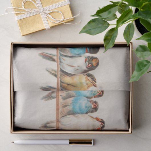 Een vogelbaard tissuepapier (Geschenk)