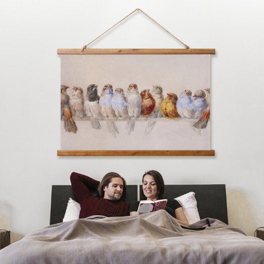 Een vogelbaardstuk (1880) van Hector Giacomelli Hangend Wandkleed