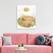 Een vogelnest met bruine eieren canvas afdruk (Insitu (Woonkamer))
