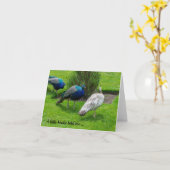 "Een vogeltje vertelde me ..." Pauw Kaart (Gele Bloem)