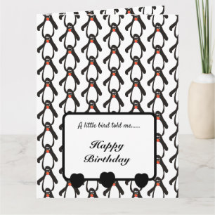 Een vogeltje vertelde me Pinguïns Gefeliciteerd Kaart