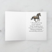 Een volbloed paard persoonlijkheid verjaardag kaart (Binnen)
