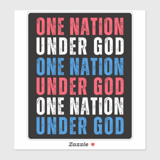Een volk onder God - Onafhankelijkheidsdag Sticker (Vel)