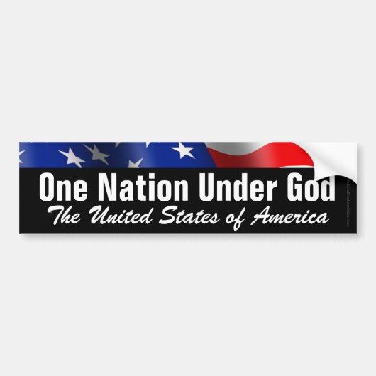 Eén volk onder God, patriottische Bumpersticker (Voorkant)