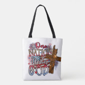 Eén volk onder Gods Canvas tas (Achterkant)