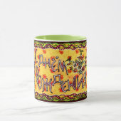Een volkskunst Russische Happy Birthday Cup Mok (Midden)