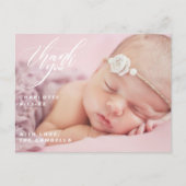 Eén volledig aangepast foto-Baby shower Hartelijk  Briefkaart (Voorkant)