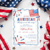 Een volledig Amerikaans Baby-Baby shower op 4 juli Kaart