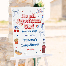 Een volledig Amerikaanse babyshower verwelkoming