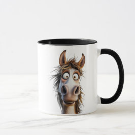 Een volledig gek paard. mok