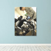 Een volledig gemonteerde stuurhutbemanningshelm canvas afdruk (Insitu (Houten vloer))