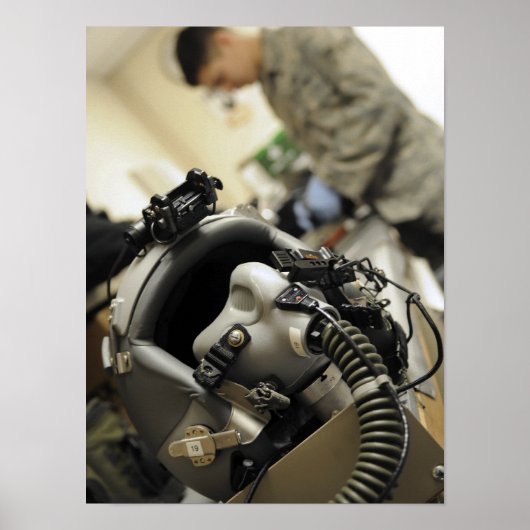 Een volledig gemonteerde stuurhutbemanningshelm poster (Voorkant)