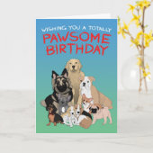 Een volledig Geweldige verjaardag voor Hondenliefh Kaart (Gele Bloem)