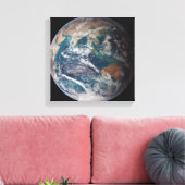 Een volledig uitzicht van de Aarde met wereldwijde Canvas Afdruk (Insitu (Woonkamer))