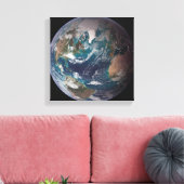 Een volledig uitzicht van de Aarde met wereldwijde Canvas Afdruk (Insitu (Woonkamer))