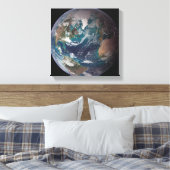 Een volledig uitzicht van de Aarde met wereldwijde Canvas Afdruk (Insitu (Slaapkamer))