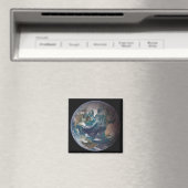 Een volledig uitzicht van de Aarde met wereldwijde Magneet (Insitu (Vaatwasser))