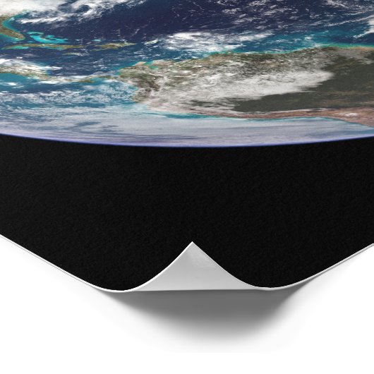 Een volledig uitzicht van de Aarde met wereldwijde Poster (Hoek)