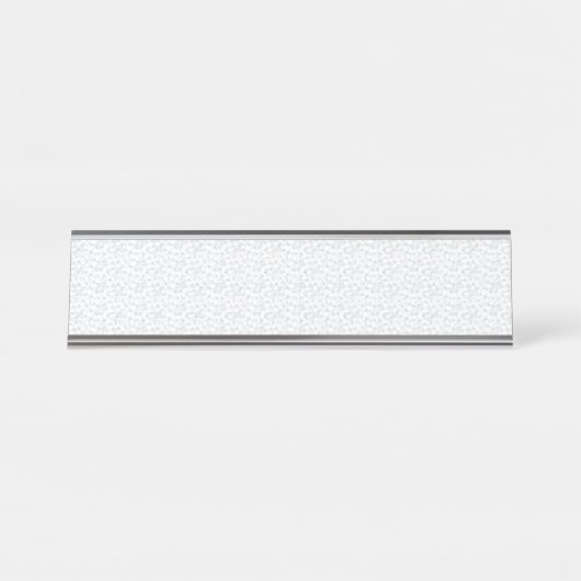 Een volledig wit, karakterloos oppervlak vult de bureau naambordje (Voorkant)