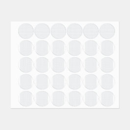 Een volledig wit, karakterloos oppervlak vult de labels