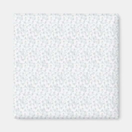 Een volledig wit, karakterloos oppervlak vult de magneet (Voorkant)