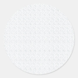 Een volledig wit, karakterloos oppervlak vult de ronde sticker