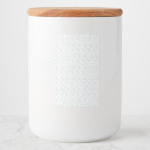 Een volledig wit, karakterloos oppervlak vult de voedselcontainer etiket