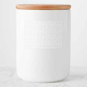 Een volledig wit, karakterloos oppervlak vult de voedselcontainer etiket