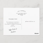 Eén volledige aangepaste foto baby shower bedankt  briefkaart (Achterkant)