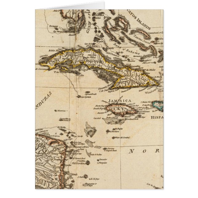 Een volledige kaart van de West Indies (Voorkant)