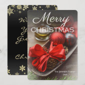 Eén volledige Kaart voor Kerstmis met foto's (Voorkant / Achterkant)