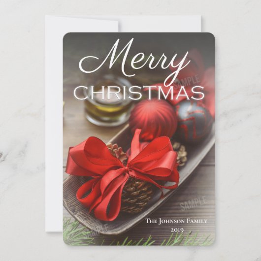 Eén volledige Kaart voor Kerstmis met foto's (Voorkant)