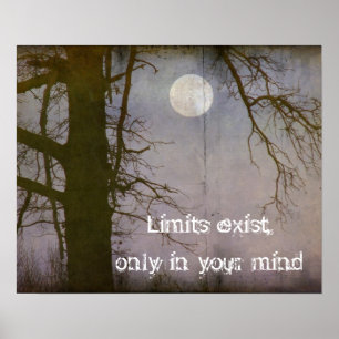 Een volledige Moon Quote Typografie Poster