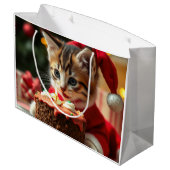 Een volmaakte kerstwens groot cadeauzakje (Achterkant Gekanteld)