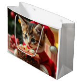 Een volmaakte kerstwens groot cadeauzakje (Voorkant Gekanteld)