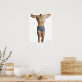 een volwassen kaukasische mannelijke bodybuilder h poster (Keuken)