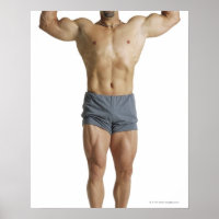 een volwassen kaukasische mannelijke bodybuilder h