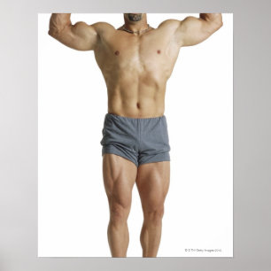 een volwassen kaukasische mannelijke bodybuilder h poster
