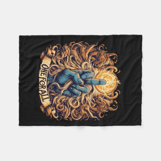 Een voor allen een tapijt van eenheid fleece deken (Voorkant (Horizontaal))