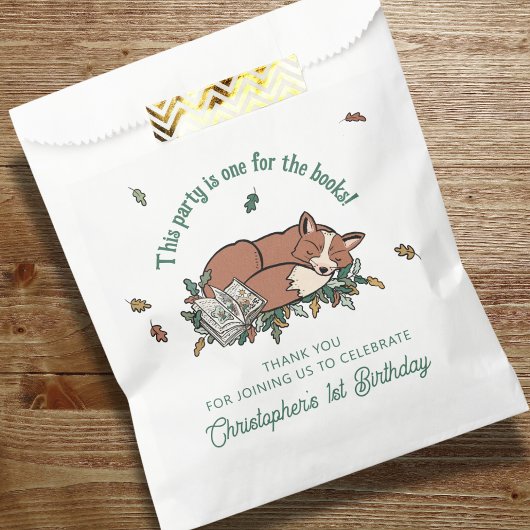 Een voor de boeken Fox Verjaardag Dank u Bedankzakje