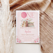 Een voor de boeken Roze Boek Eerste Verjaardag Kaart