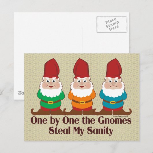 Eén voor één de gnomen briefkaart (Voorkant / Achterkant)