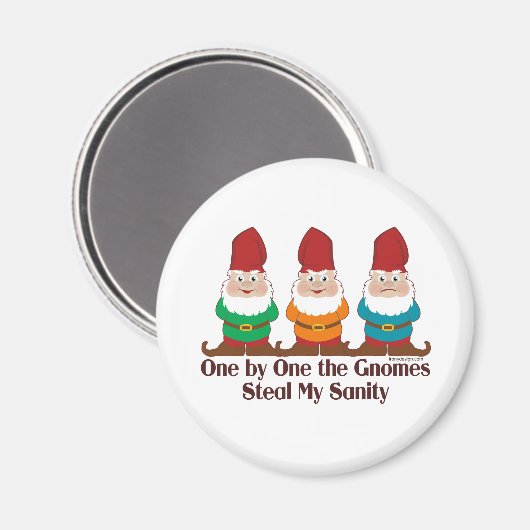 Eén voor één de gnomen magneet (Voorkant / Achterkant)