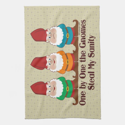 Eén voor één de gnomen theedoek (Verticaal)