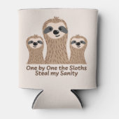 Eén voor één de Sloths Steal my Sanity Blikjeskoeler (Voorkant)