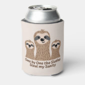 Eén voor één de Sloths Steal my Sanity Blikjeskoeler (Blikje Achterkant)