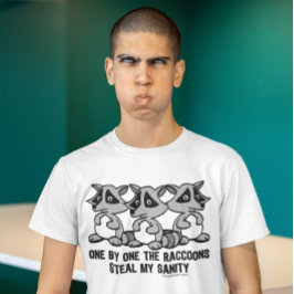 Een voor één het ontwerp van de Raccoons T-shirt