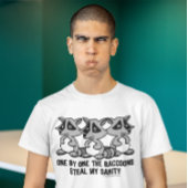 Een voor één het ontwerp van de Raccoons T-shirt