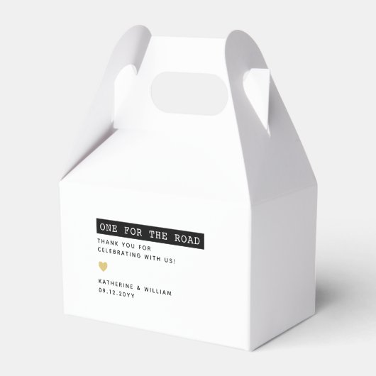 Een voor het Road Label Font Dank u Snack Bedankdoosjes (Voorkant Zijde)